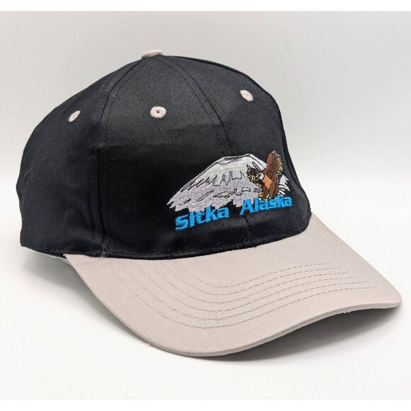 Sitka Alaska Mountain Eagle Hiking Nature Strap Back Hat Cap Cruise Parks - Picture 1 of 5